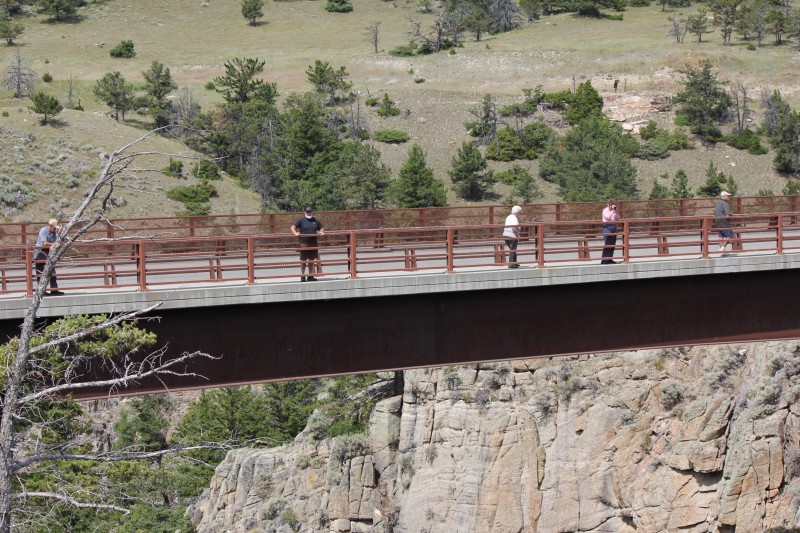 Chief Joseph Scenic Byway
Sunlight Bridge over Sunlight Creek. Charlie is the one in the dark shirt and pants.
