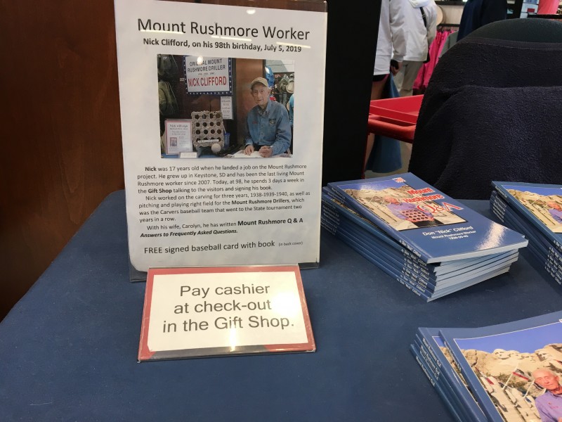 â€œNickâ€ Clifford 
Nick Clifford the last living Mount Rushmore worker and Dave Bowman's dad worked together some. Dave went to a birthday party for his daughter when he was a kid.
